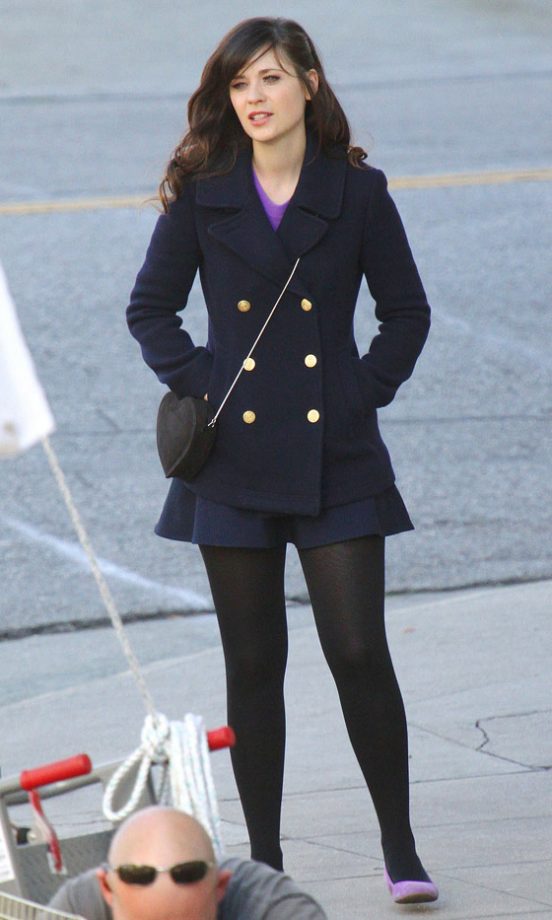 Zooey Deschanel Filming 'New Girl', 2013