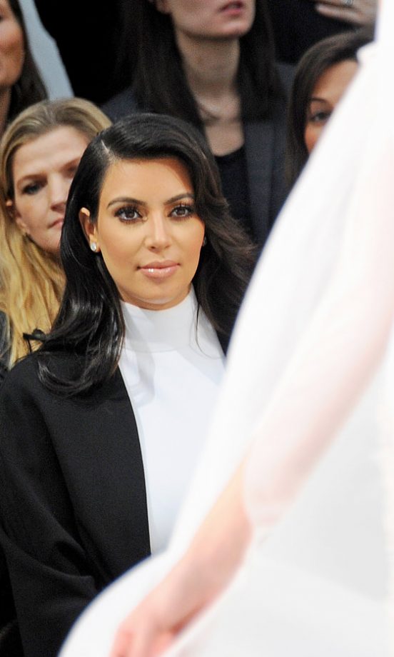 Kim Kardashian Sitting Front Row At The Stephane Rolland SS13 Show At Paris Haute Couture Fashion Week, 2013