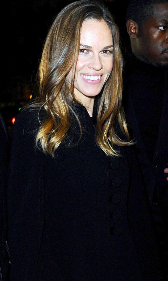 Hilary Swank At The Armani Prive SS13 Show At Paris Haute Couture Fashion Week, 2013