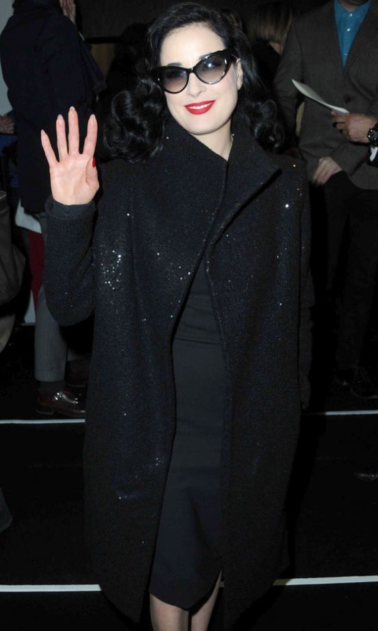 Dita Von Teese At The Elie Saab SS13 Show At Paris Haute Couture Fashion Week, 2013