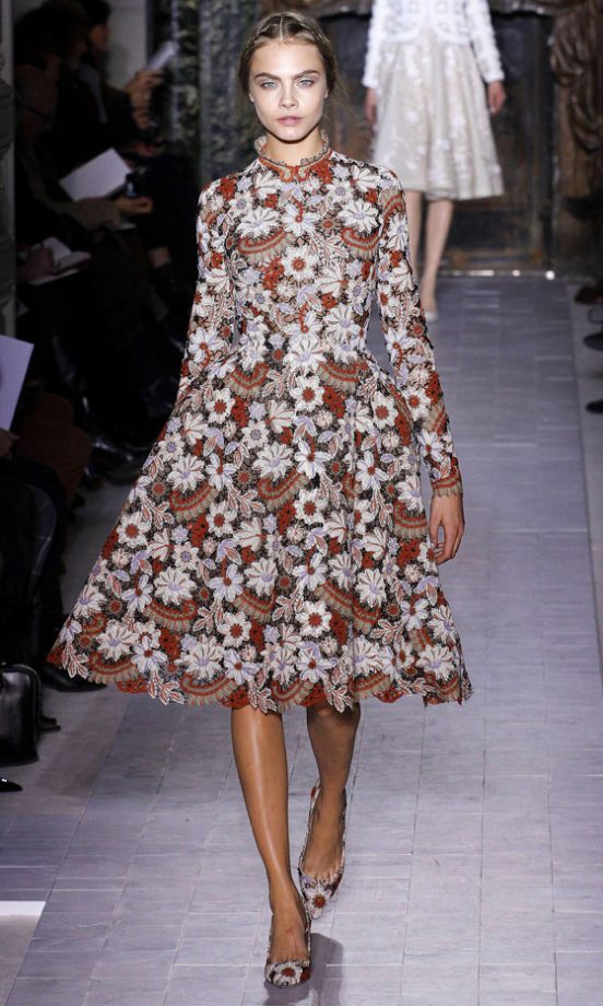 Cara Delevingne At The Valentino SS13 Show At Paris Haute Couture Fashion Week, 2013