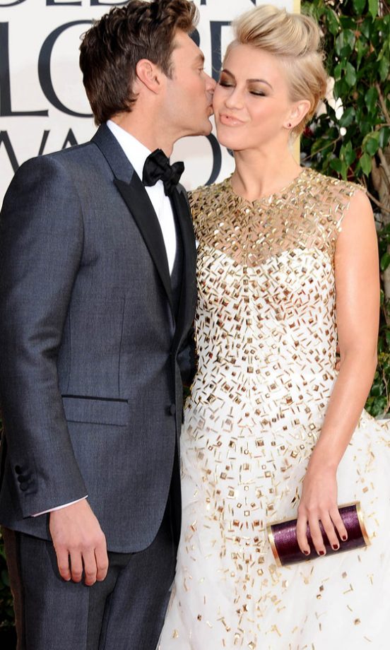 Julianne Hough And Ryan Seacrest At The Golden Globes 2013