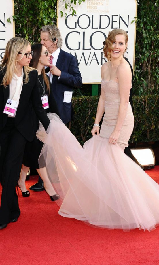 Amy Adams In Marchesa At The Golden Globes 2013