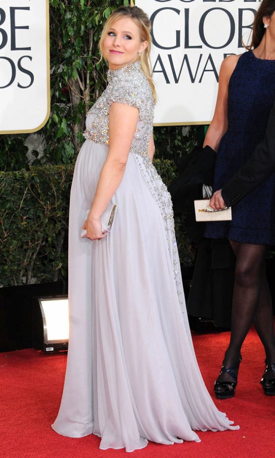 Kristen Bell In Jenny Packham At The Golden Globes 2013