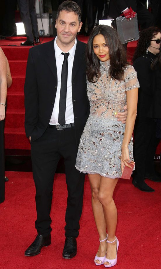 Thandie Newtion and Ol Parker At The Golden Globes 2013