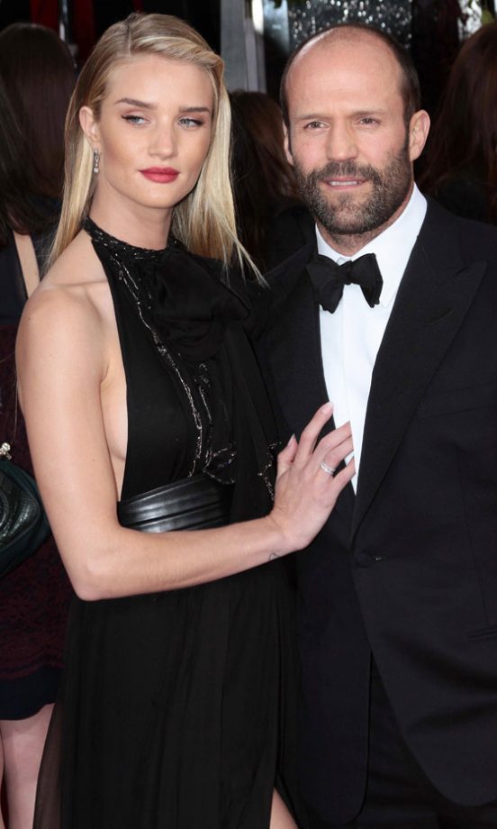 Rosie Huntington Whiteley And Jason Statham At The Golden Globes 2013