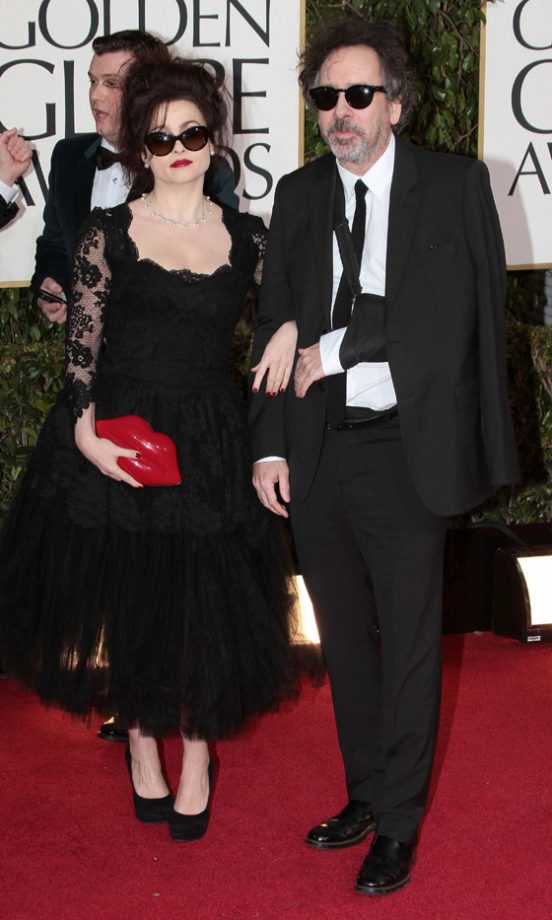 Helena Bonham Carter And Tim Burton At The Golden Globes 2013