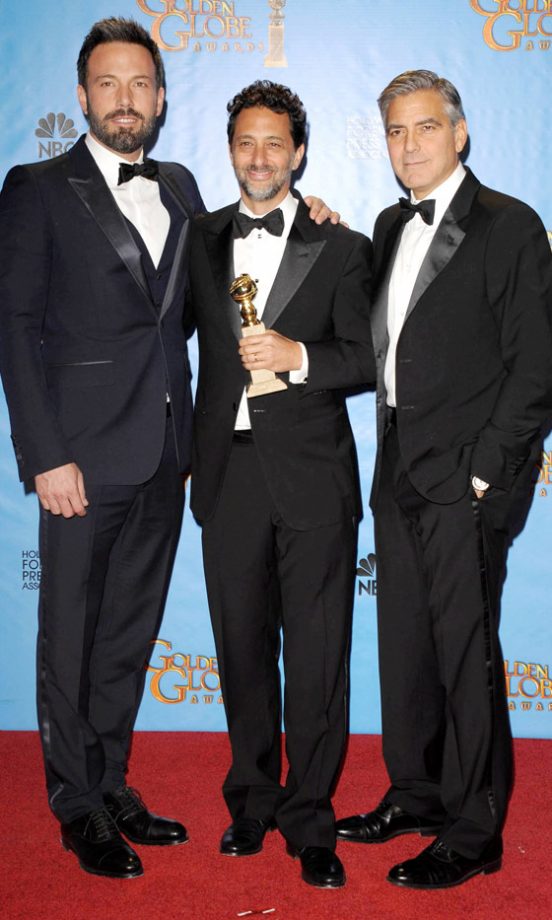 Grant Heslov, George Clooney And Ben Affleck At The Golden Globes 2013