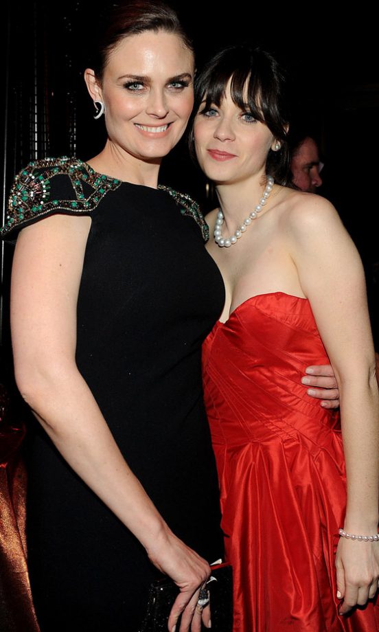 Emily Deschanel And Zooey Deschanel At The Golden Globes FOX Party, 2013