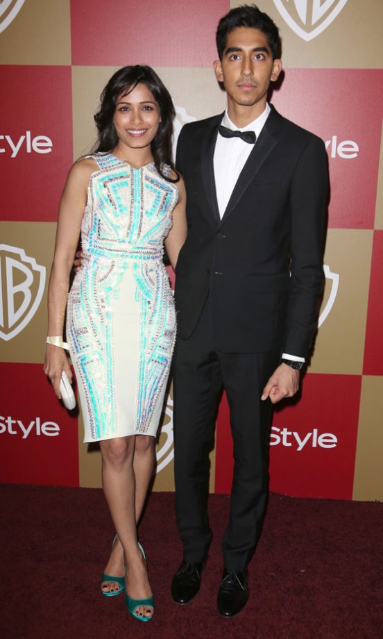 Dev Patel And Freida Pinto At The Golden Globes InStyle And Warner Bros Party, 2013