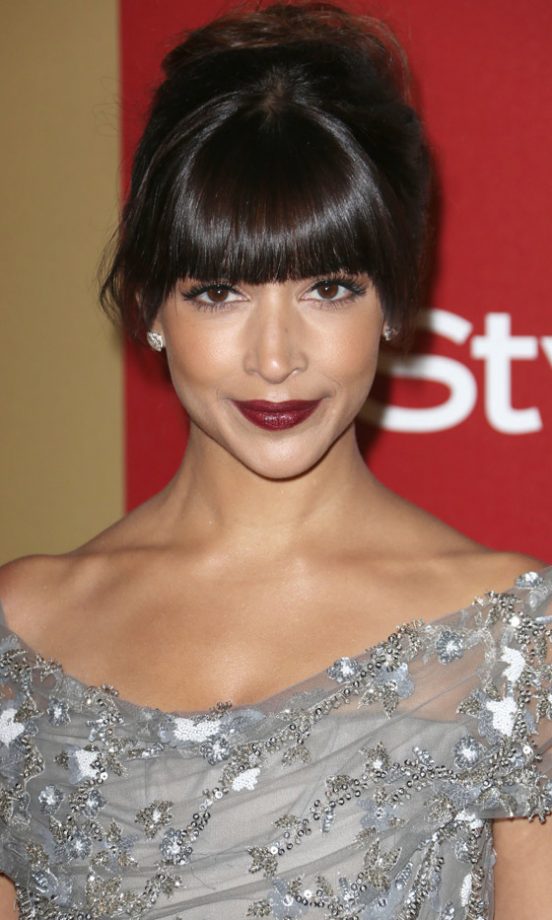 Hannah Simone At The Golden Globes InStyle And Warner Bros Party, 2013
