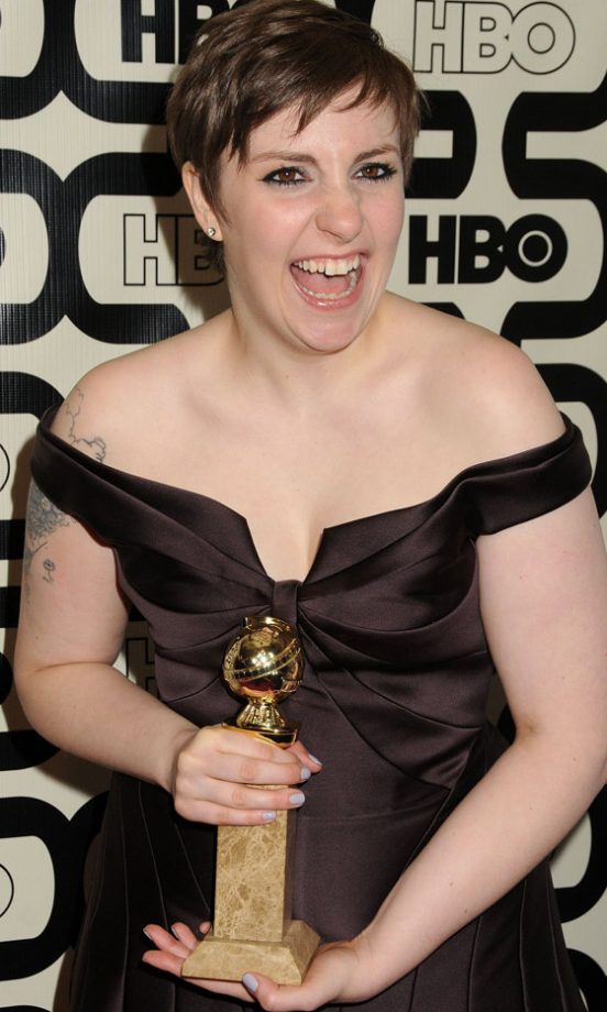Lena Dunham At The HBO Golden Globes Party 2013