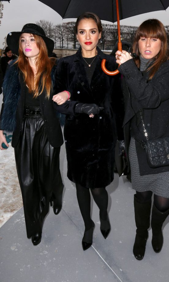 Jessica Alba Arriving At The Dior Show During Haute Couture Fashion Week SS13