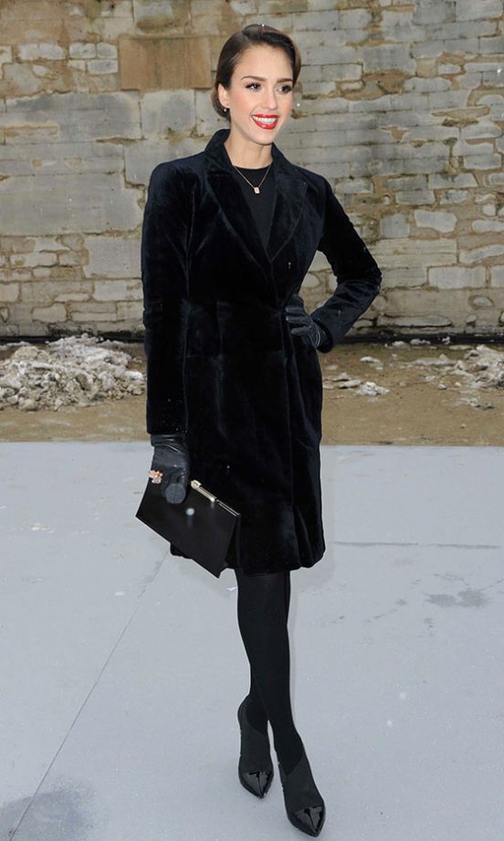 Jessica Alba At The Christian Dior SS13 Show At Paris Haute Couture Fashion Week, 2013