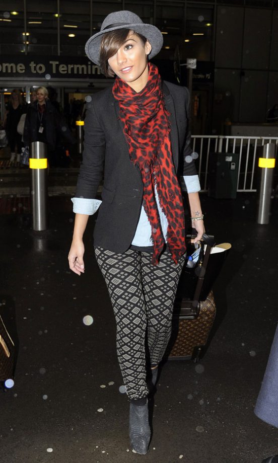 Frankie Sandford At London Heathrow Airport, 2012