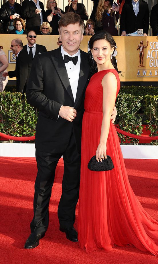Alec Baldwin And Hilaria Thomas At The SAG Awards, 2013