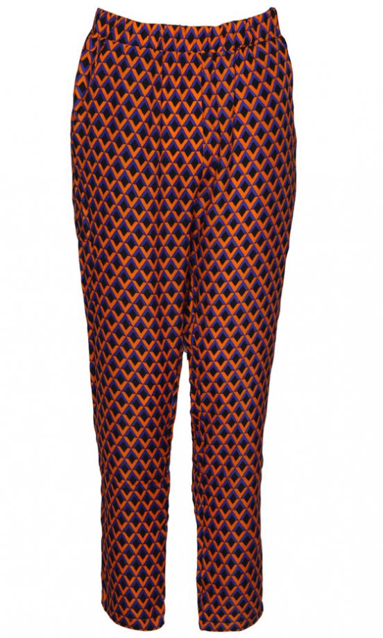 Boohoo Orange Geometric Print Trousers, £15