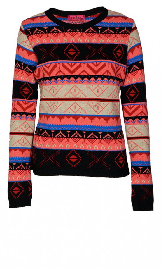 Boohoo Aztec Knit Jumper, £15