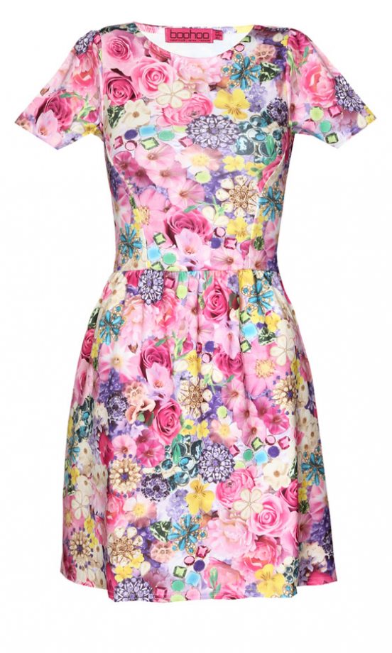 Boohoo Pink Floral Dress, £20