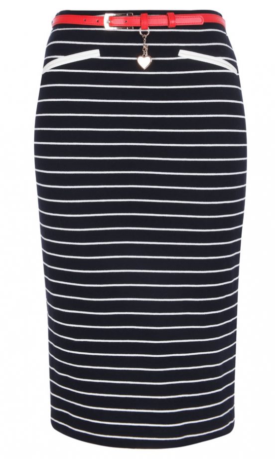 Primark SS13 Belted Navy Stripe Pencil, £12