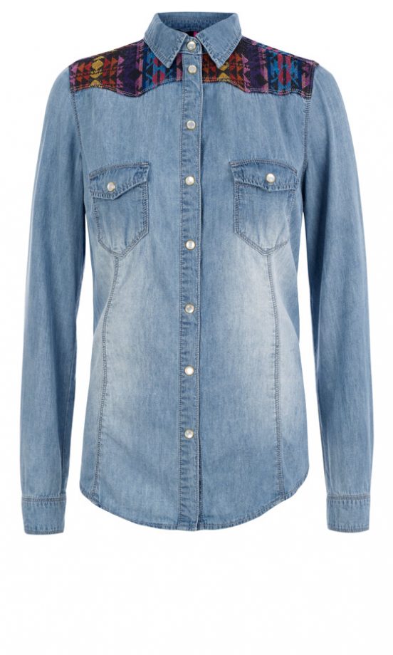 Primark SS13 Embroided Patch Denim Shirt, £12