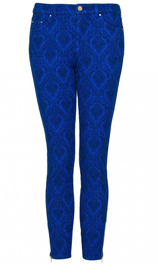 Mango Blue Brocade Trousers, £44.99