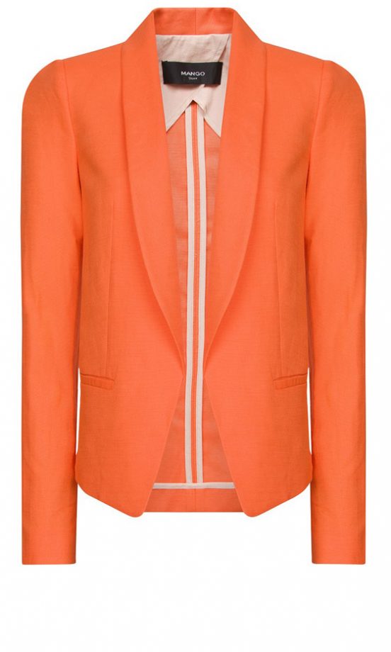 Mango Linen Cotton Blend Tuxedo Blazer, £69.99