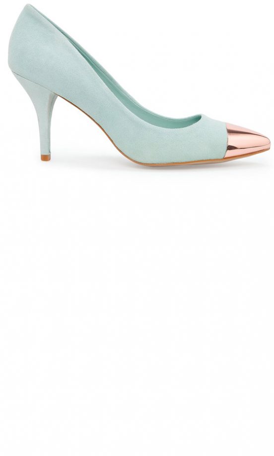 Mango Metallic Cap Toe Stiletto Shoes, £64.99