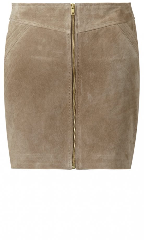Mango SS13 Brown Suede Skirt