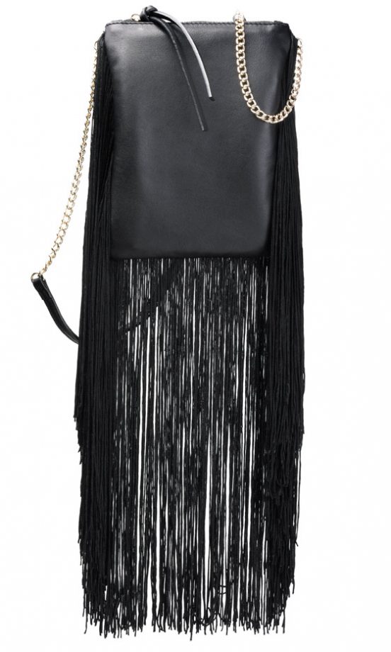 Mango SS13 Chain Detail Fringed Bag