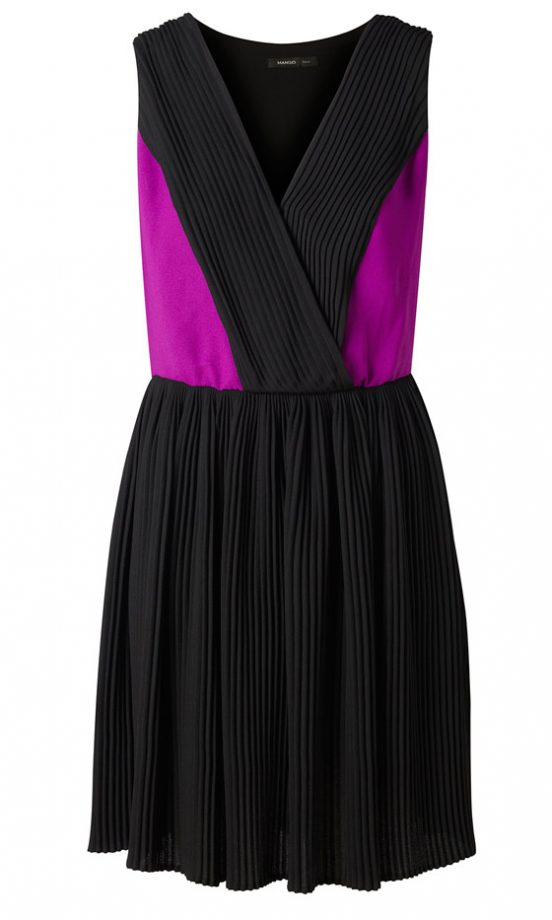 Mango SS13 Purple And Black Dress