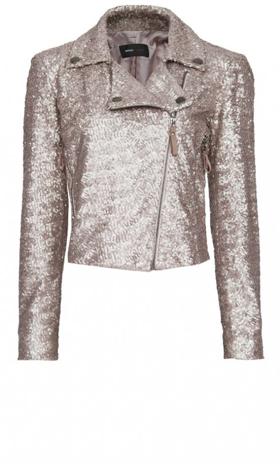 Mango Sequinned Biker Jacket, £79.99