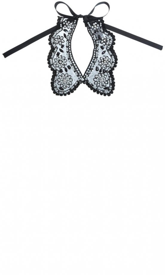 Miss Selfridge Crochet Embellished Collar, £18