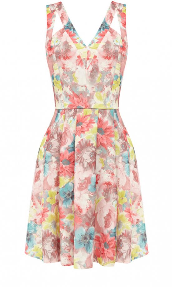 Oasis Floral Cut Out Dress, £60