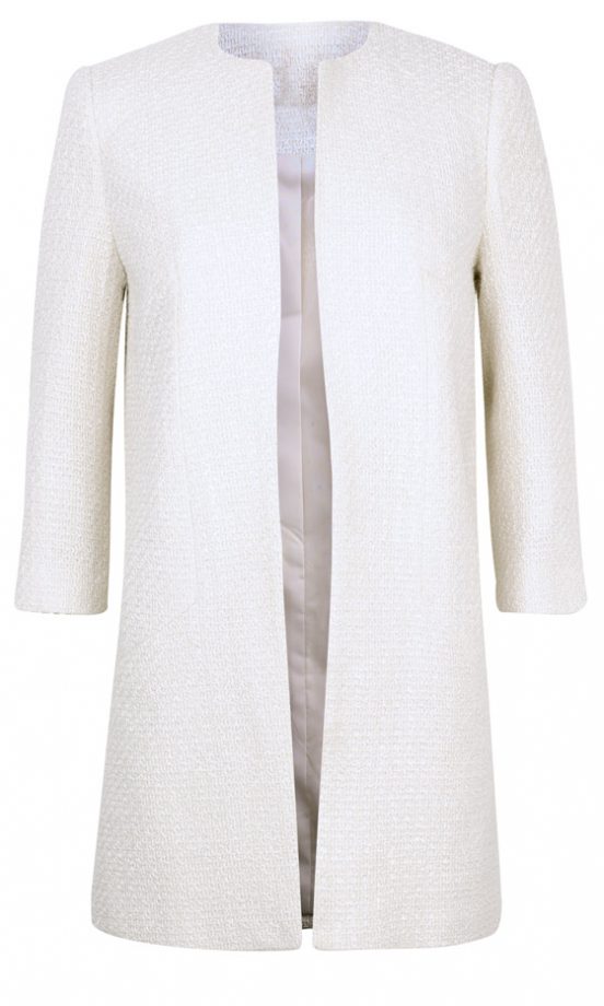 Primark SS13 White Collarless Boucle Coat, £30