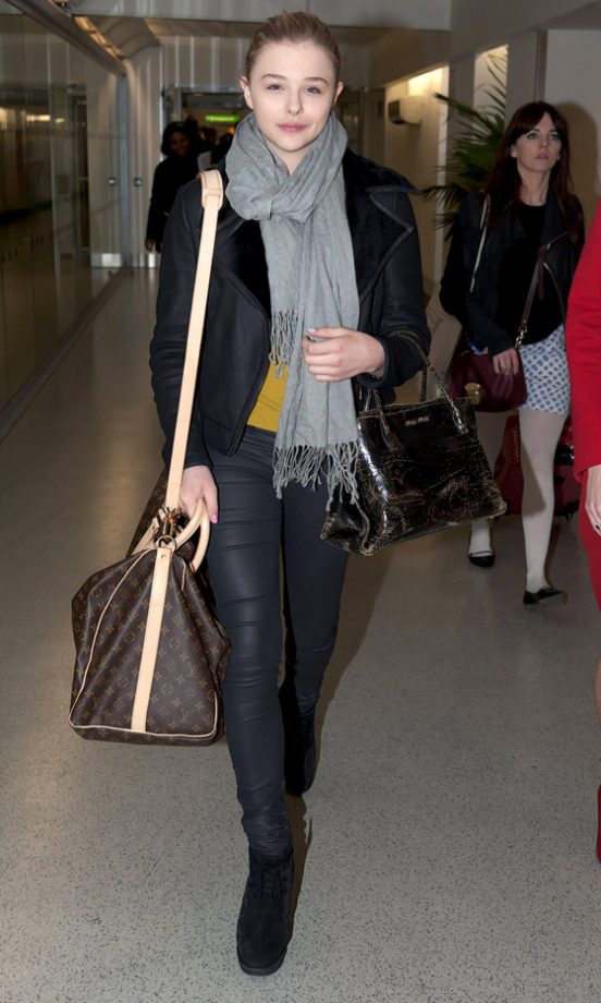Chloe Grace Moretz At London Heathrow Airport, 2013