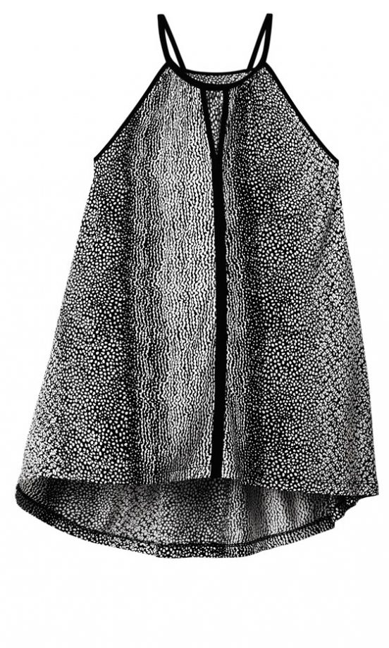 H&M SS13 Black Print Top