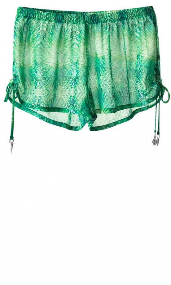 H&M SS13 Green Print Shorts