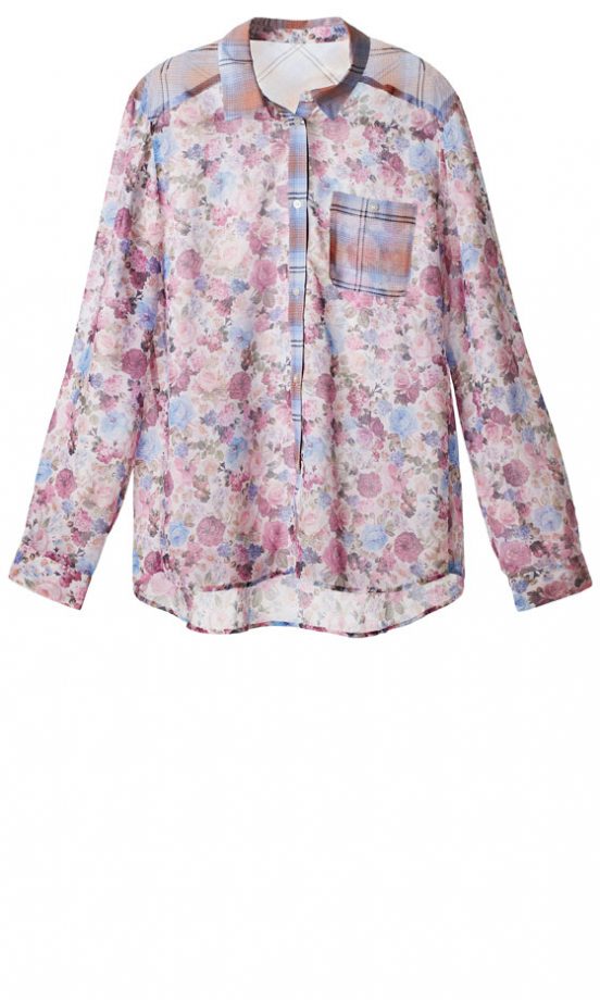 H&M SS13 Sheer Floral Shirt