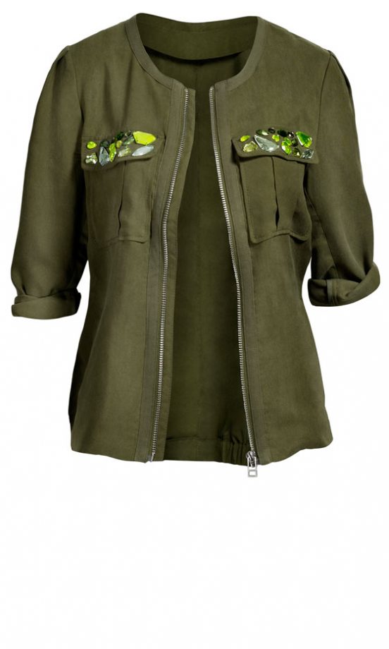 H&M SS13 Jewelled Khaki Jacket
