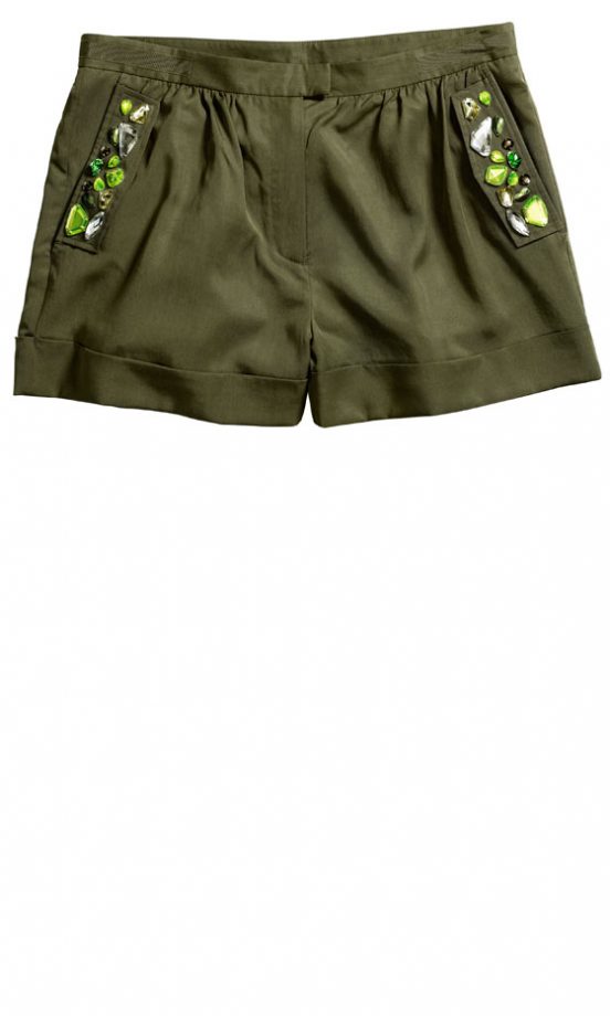 H&M SS13 Jewelled Khaki Shorts