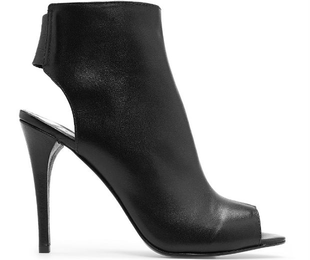Mango Peep-Toe Leather Ankle Boots, £89.99