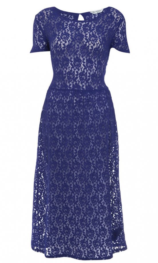 Miss Selfridge SS13 Blue Lace Midi Dress, £35