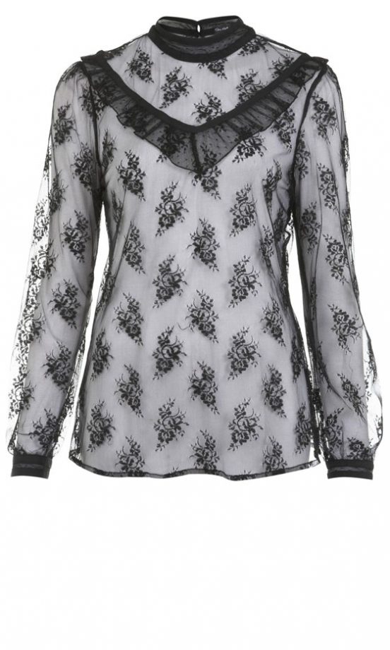 Miss Selfridge SS13 Black Sheer Blouse, £37