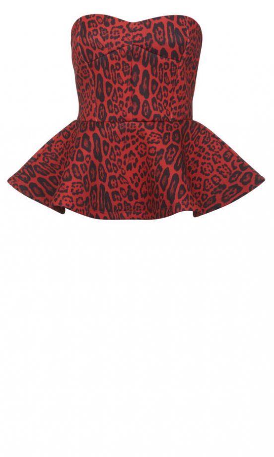 Miss Selfridge SS13 Leopard Print Peplum Top, £39