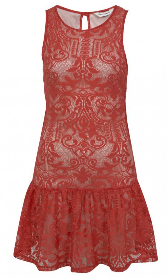 Miss Selfridge SS13 Red Lace Detail Dress, £37