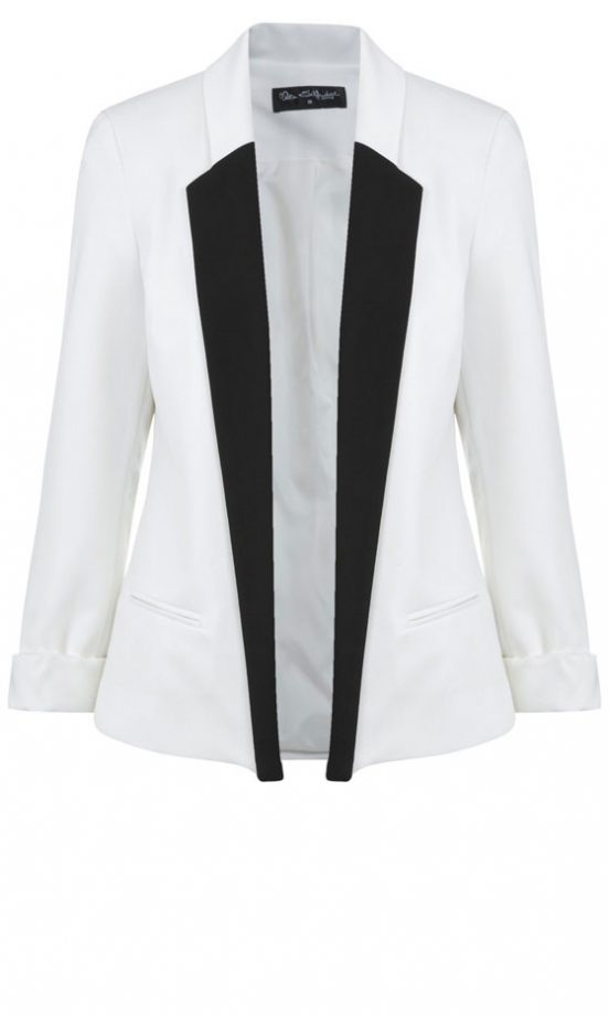 Miss Selfridge SS13 White Tuexedo Jacket, £45