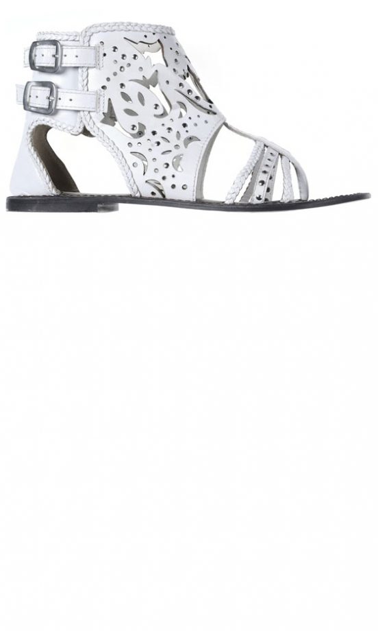 Miss Selfridge SS13 White Cutaway Sandals