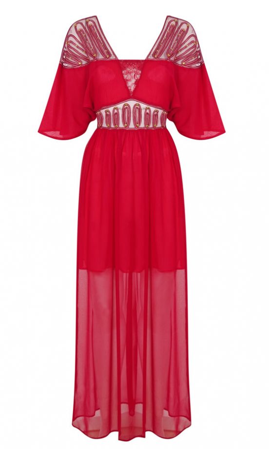 Miss Selfridge SS13 Red Maxi Dress