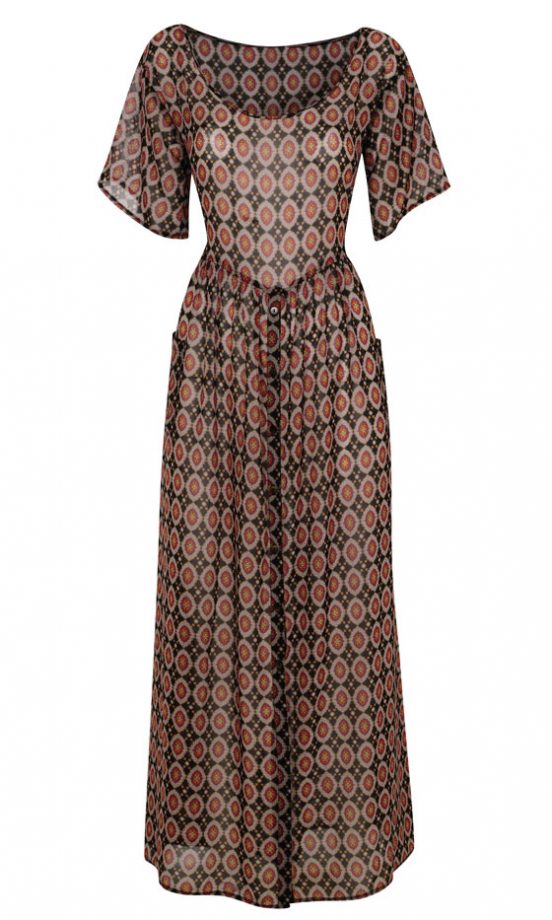 Miss Selfridge SS13 Black Sheer Maxi Dress